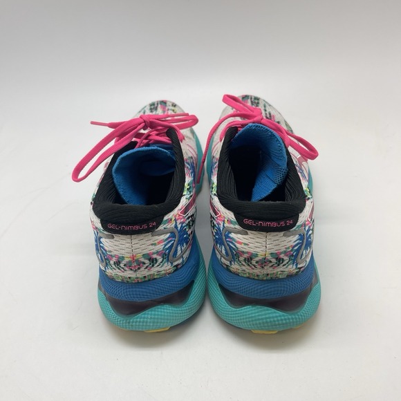 Asics Sneakers Womens 8.5 Gel Nimbus 24 1012B284 White Running Athletic Shoes - Picture 4 of 11